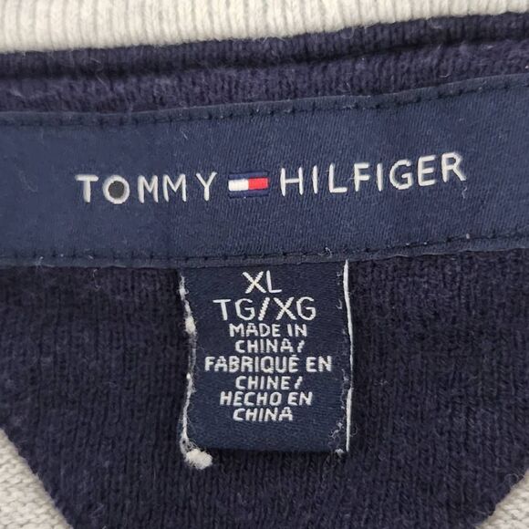 Tommy Hilfiger Gray Sweater Size XL Men's Gray Pullover Sweater - Picture 5 of 6